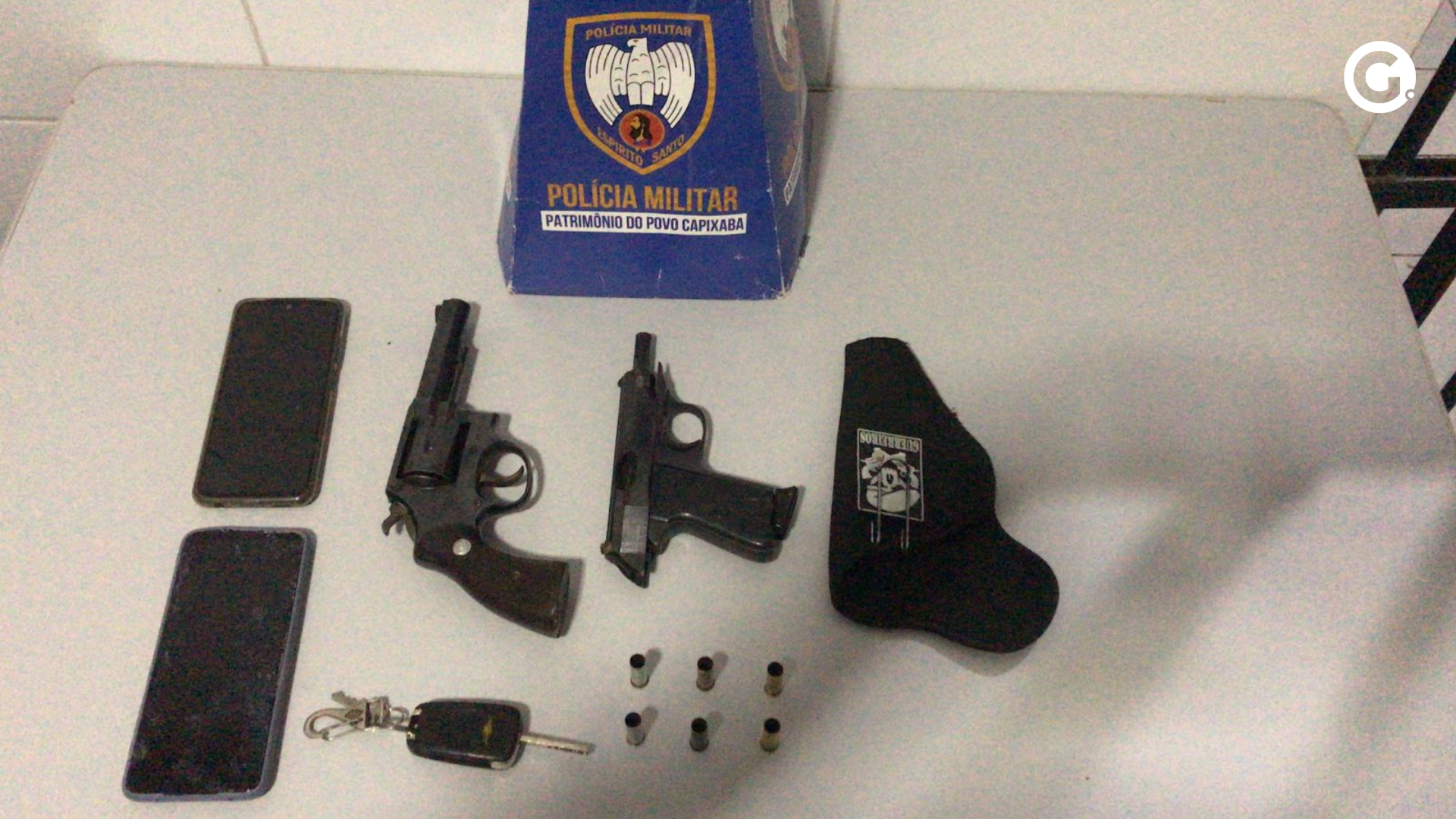 Material apreendido com suspeitos em Sooretama. Crédito: Polícia Militar