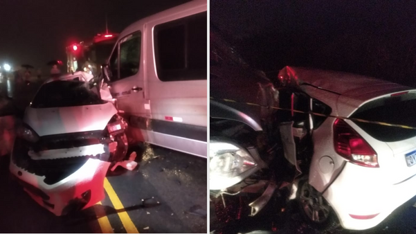 Acidente entre van e carro mata uma pessoa e deixa seis feriadas em Aracruz