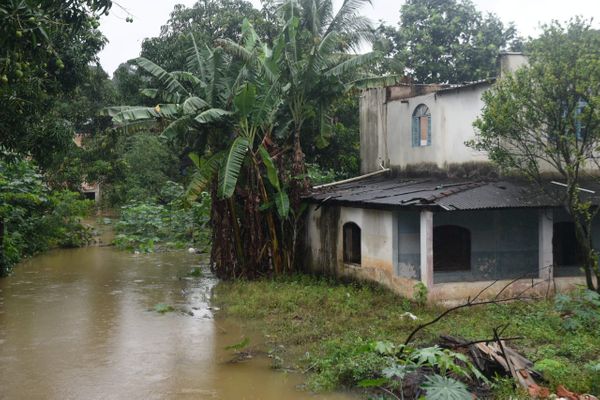 Chuva: terreno alagado em Novo Horizonte, Cariacica