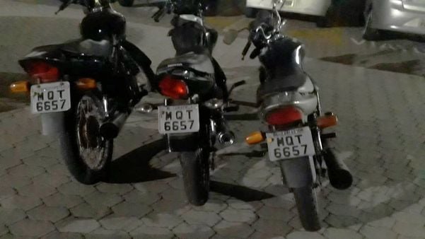 Cinco motos com placas iguais são apreendidas em Vitória e Vila Velha