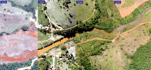 Evolução do rio Gualaxo do Norte.