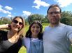 Rubens Lorenzini e a família no Boston Common Park, em Massachusetts (EUA)