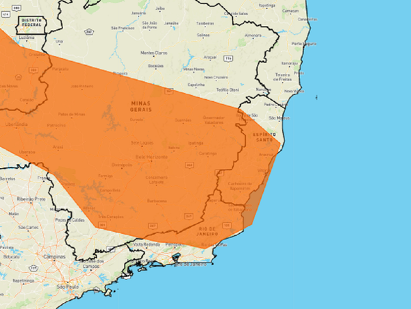 ES recebe alertas de chuvas intensas do Inmet
