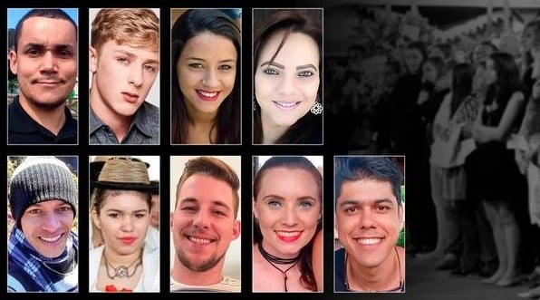 As onze vítimas do grupo Folclórico Bergfreunde, que morreram em um acidente em setembro de 2017 em Mimoso do Sul, na BR 101