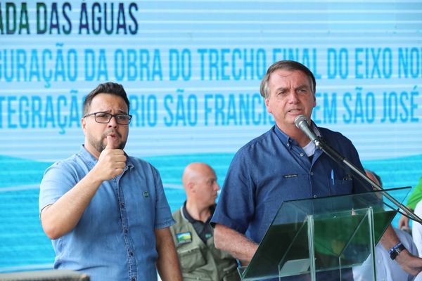 O presidente Jair Bolsonaro em viagem ao Nordeste
