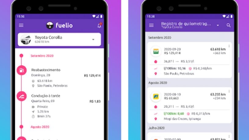 Aplicativo Fuelio 