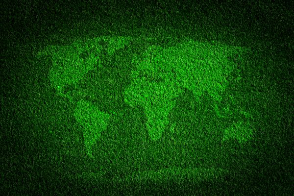 Mapa do mundo verde