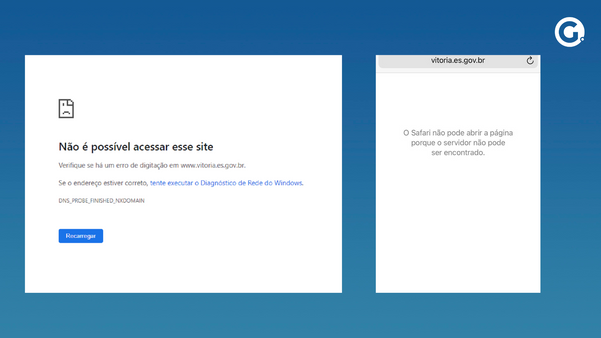 Site da Prefeitura de Vitória está fora do ar