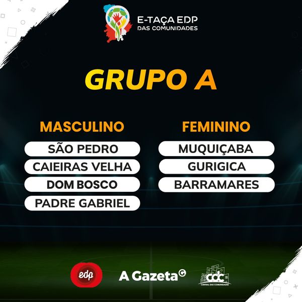 Grupo A da E-Taça EDP das Comunidades 2021 por A Gazeta