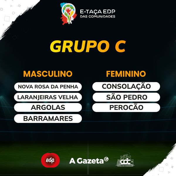 Grupo C da E-Taça EDP das Comunidades 2021 por A Gazeta