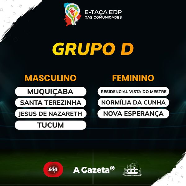 Grupo D da E-Taça EDP das Comunidades 2021 por A Gazeta