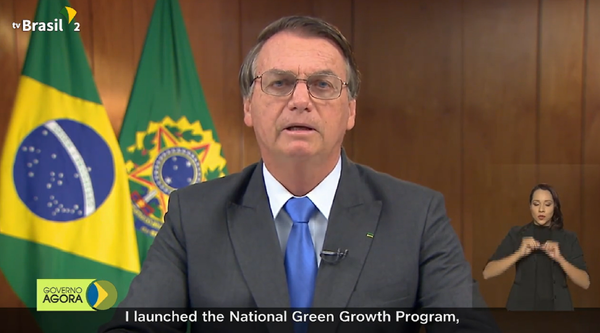 Bolsonaro em vídeo gravado para a COP26