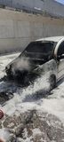 Carro pega fogo na Mata da Praia(Leitor A Gazeta)