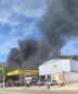 Incêndio atinge fabrica de móveis em Colatina.(Leitor | A Gazeta)