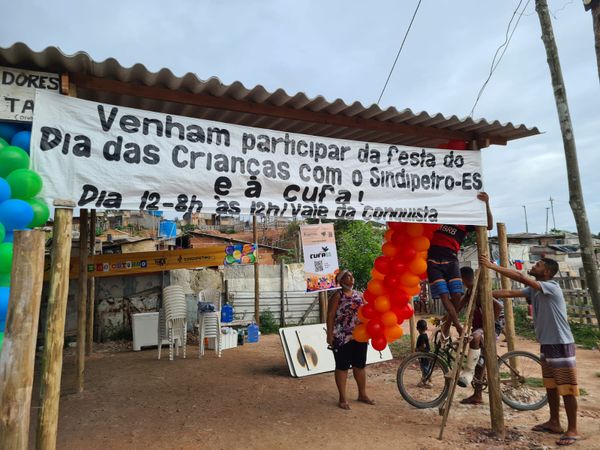 Cobertura pronto para realização dos eventos do Dia das Crianças por Victor Adams/Sindipetro-ES