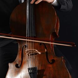 Homem tocando violoncelo 