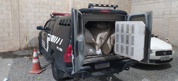 Material recuperado pela Polícia Civil em Jaguaré