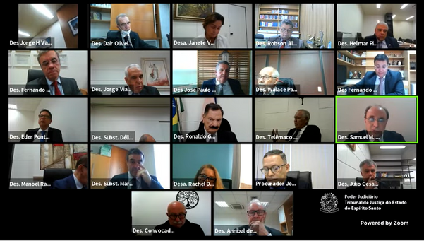 Durante sessão do TJES desta quinta-feira (25), desembargadores decidiram aposentar compulsoriamente juiz