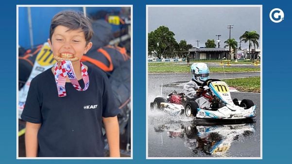 Murilo Duarte, de 10 anos, é capixaba e disputa etapas de kart em todo o Brasil