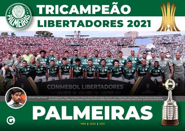 Pôster: Palmeiras é tricampeão da Libertadores