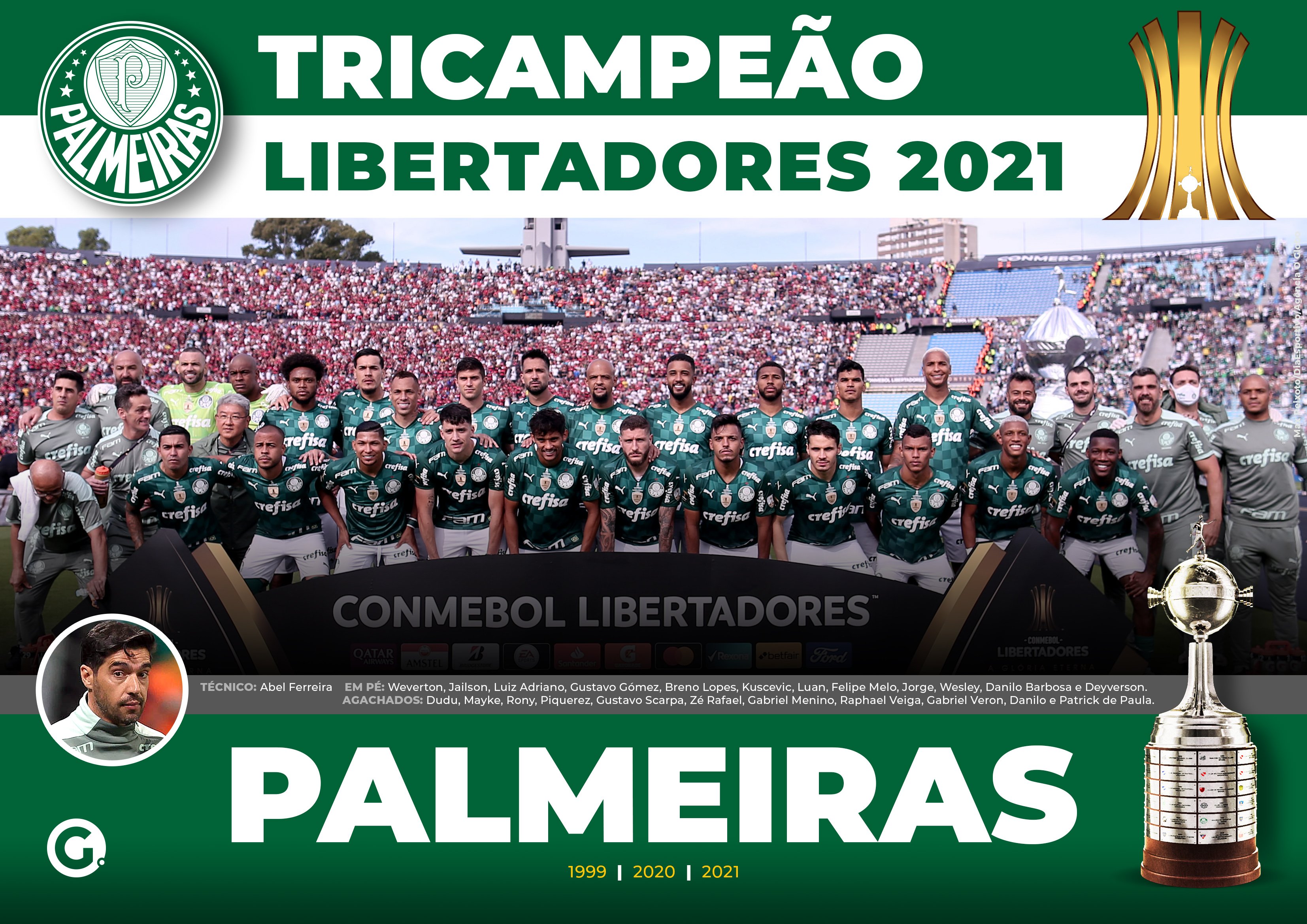 A Gazeta Baixe o pôster Palmeiras é tricampeão da Libertadores