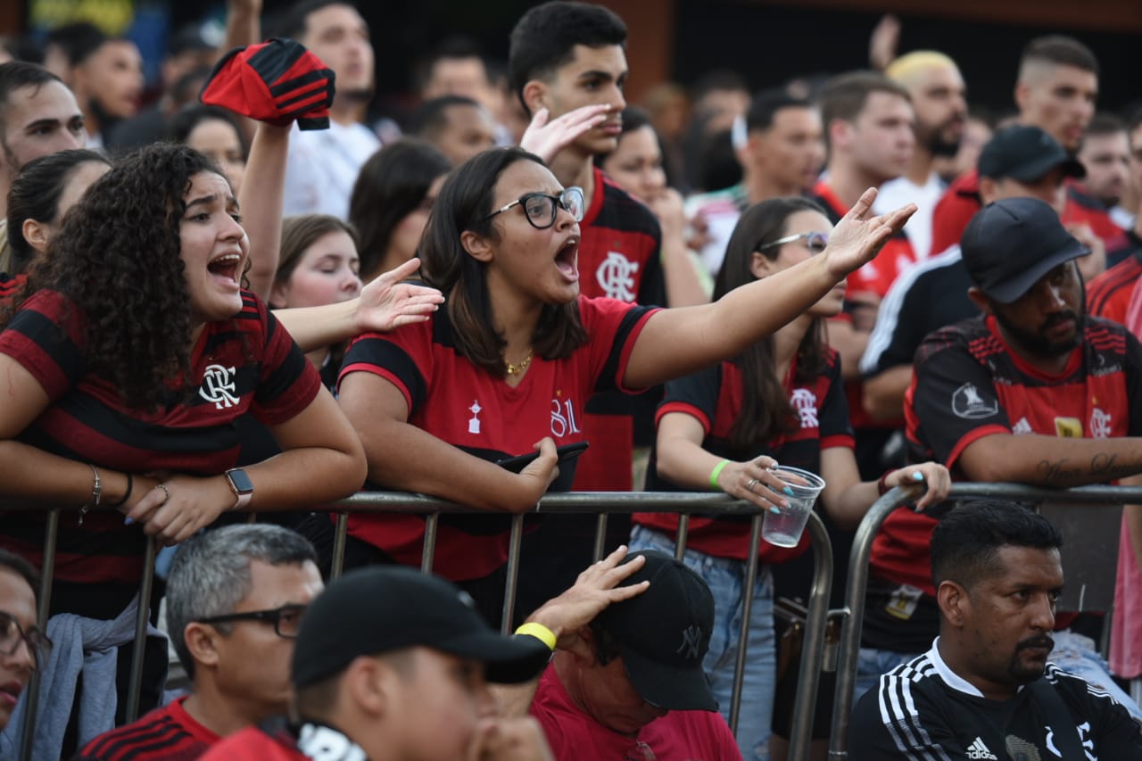Torcedores capixabas acompanham final da Libertadores entre Palmeiras e Flamengo