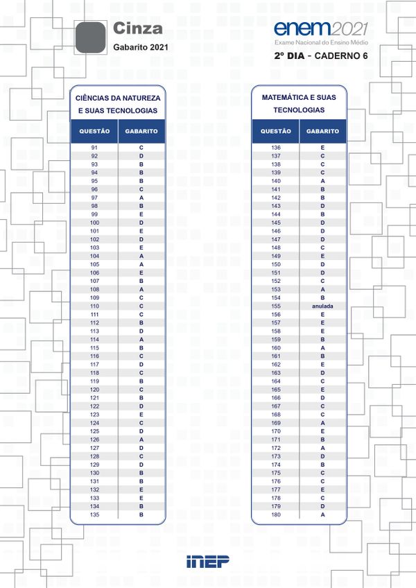 2º Dia - Caderno 6 – Cinza – Aplicação Regular