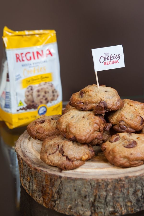 Mistura para cookie Regina desenvolvida para a Buaiz Alimentos pela chef Flávia Gama