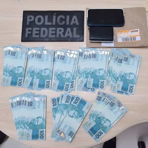 Correios acionou a Polícia Federal após suspeitar da encomenda. PF acompanhou a entrega e constatou as cédulas falsas de R$ 100. Suspeita vai responder pelo crime de moeda falsa