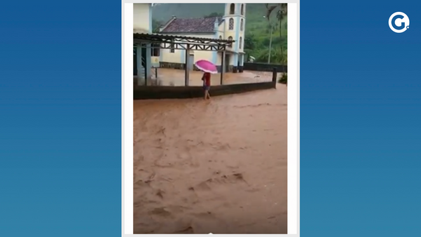 Chuva causa alagamento nos municípios de Afonso Cláudio e Rio Novo do Sul