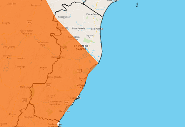 ES recebe alerta de perigo para chuvas intensas em 67 municípios