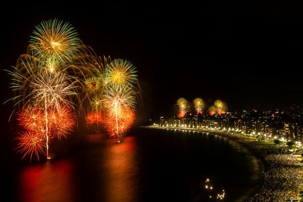 Vila Velha teve 15 minutos de queima de fogos no Réveillon 2022