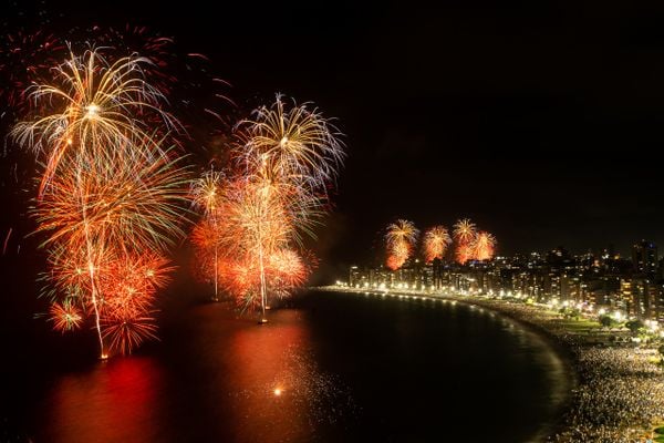 Vila Velha teve 15 minutos de queima de fogos no Réveillon 2022