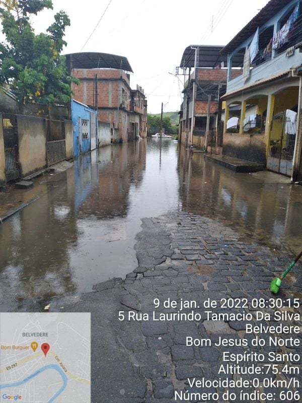 Chuva provoca alagamentos em Bom Jesus do Norte por Defesa Civil de Bom Jesus do Norte
