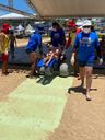 Projeto oferta banho de mar a pessoas com deficiência física em Marataízes(Divulgação/ PMM)