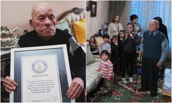 Saturnino de la Fuente García tem 112 anos e é o homem mais velho do mundo, segundo o Guinnes World Record 