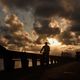 Imagem - Fotojornalismo: tons de bronze marcam entardecer no Centro de Vitória
