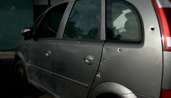 Motorista é baleado dentro do carro ao buscar passageiro em baile clandestino em Vitória