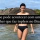 Beatriz Coelho, ex-namorada de Camila Pitanga para em delegacia do ES após fazer topless