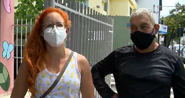 Juliana teve o carro recuperado pelo pai, João, depois de ser assaltada em Vila Velha