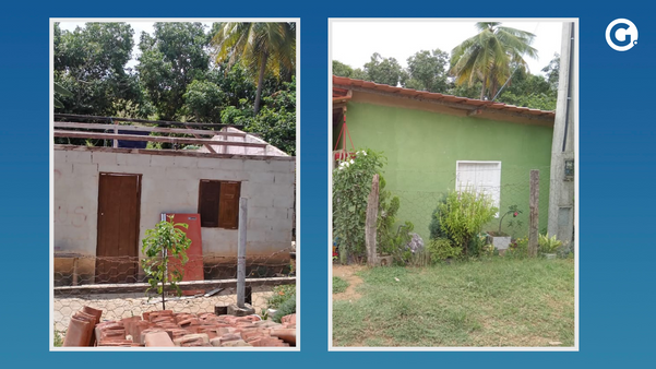 Casa da família antes e depois da reforma