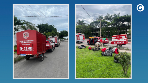 Equipes do Corpo de Bombeiros foram para Petrópolis nesta sexta-feira (18), assim como duas caminhonetes e um micro-ônibus