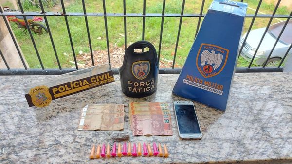 Policiais prenderam o suspeito e ainda apreenderam cocaína e maconha na residência, em Nova Venécia.