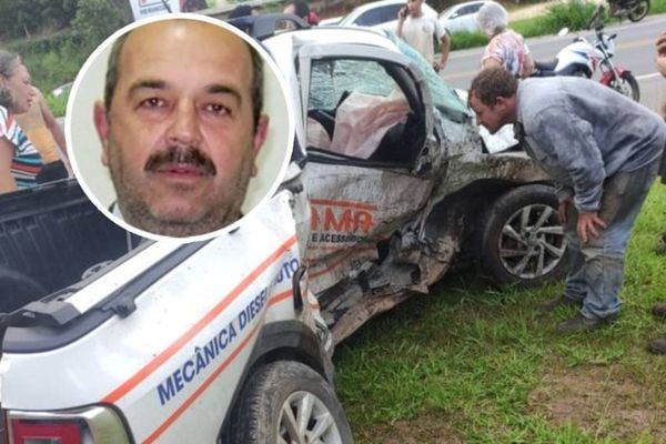 Amarilio Klein morreu em um acidente envolvendo a picape que ele estava dirigindo e uma ambulância no Trevo de Paraju, na BR 262