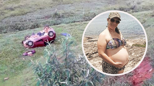 Carro capotou e Luciana Casarotto Pontiari, de 35 anos deu à luz ao bebê, que morreu antes de chegar a hospital, em Santa Maria de Jetibá