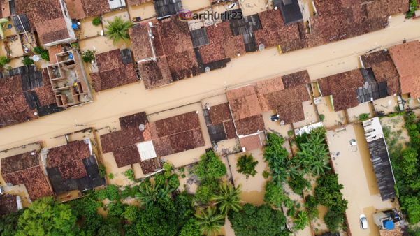 Situação após a enchente em Itamaraju por  Claudio Luiz Souza Pires/ ICM/ Divulgação