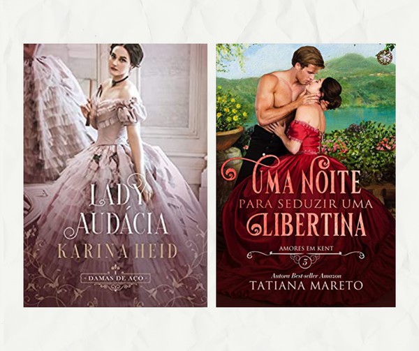 "Lady Audácia" e "Uma noite para seduzir uma libertina". Crédito: Amazon Brasil/Reprodução