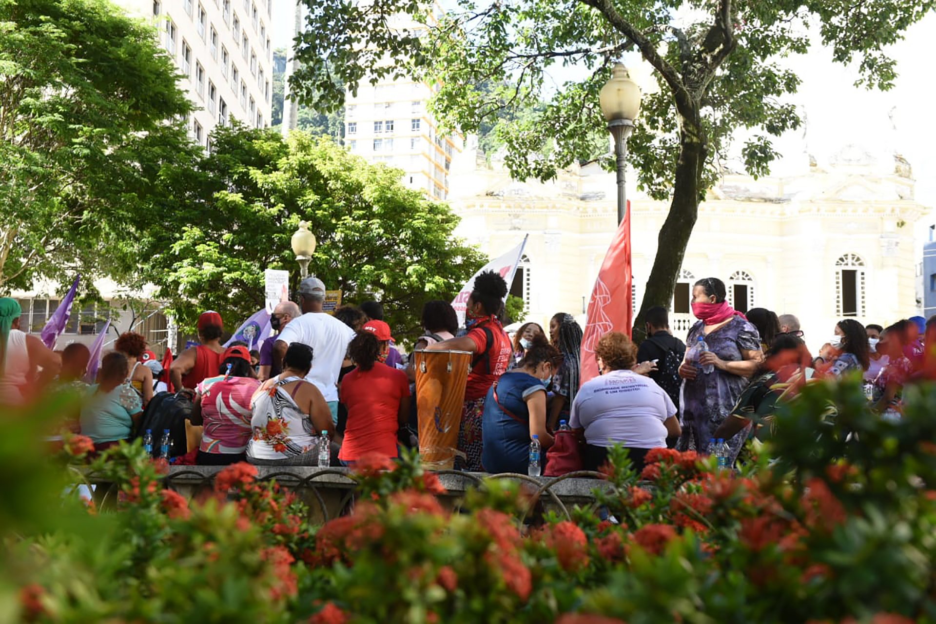 Marcha das Mulheres: grupo faz ato no Centro de Vitória