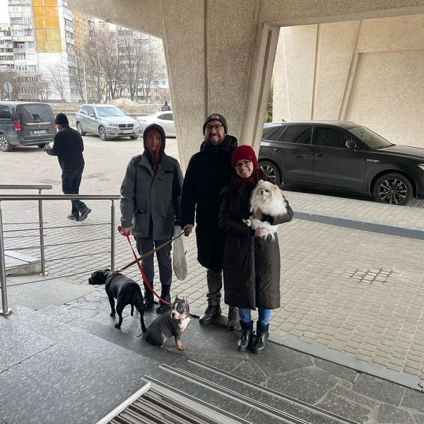 A embaixadora Olena Vladyka ajudou a resgatar os cachorros de Lyarah