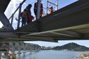 Obras da Ciclovia da Vida, na Terceira Ponte, avançam sobre a Baía de Vitória(Ricardo Medeiros)